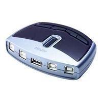 Elektronik und Foto: Aten US-421 HUB USB 4P 4 x USB-B/Buchse 1 x USB-A/Buchse schwarz