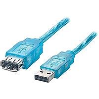 Navigationssysteme: IC Intracom Manhattan USB 1.1 Kabel USB Anschlusskabel A / Stecker - A / Buchse 1.8 m blau transparent Blister