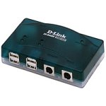 Digitalkameras: D-Link NetUSB DU-H4SMK HUB USB 4P 4xUSB-A/B 1xUSB-B/B +1s+2PS/2+Kabel+Strv.