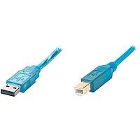 Navigationssysteme: IC Intracom Manhattan USB 1.1 Kabel USB Anschlusskabel A / Stercker - B / Stecker 1.0 m blau transparent