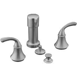 Forté Widespread Bidet Faucet w/ Sculpted Lever Handles - K-10279-4