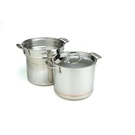 All-Clad Copper Core Stainless Steel Pasta Pentola with Insert 7-qt. by All-Clad