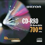 Audio und Video: Ultron CD-R80 10Pk. CD Rohling 80min 700MB 40xSp. Jewel Case