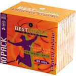 Kamerazubeh&ouml;r: Bestmedia Audio CD-R700 10Pk. Audio CD Rohling 80min 700MB 2xSp. JewelCase bedruckt silber