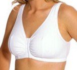 Leading Lady Post Mastectomy Cotton / Spandex Leisure Bra Style 107 in White.