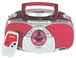 Classic Portable CS833RED One-Piece AM/FM/CD/Cassette Boombox