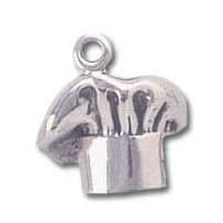 Solid Sterling Silver Chef's Hat Charm