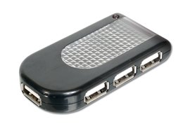 MP3 Player: MHE EDV USB 2.0 HUB - 4-Port - illuminated HUB USB 4P 4xUSB-A/B 1xUSB-B/B