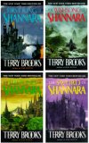 Set of 4 Novels By Terry Brooks. Shannara Trilogy + 1 Bonus Novel: The Sword of Shannara, The Elfstones of Shannara, The Wishsong of Shannara + First King of Shannara