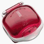 Salton Champ Foreman Grill With Bun Warmer- Red