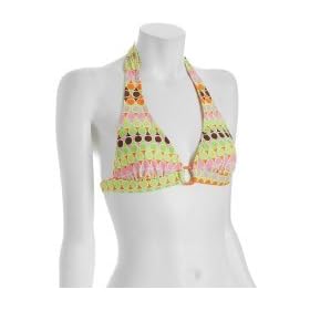 Shoshanna lime dot print banded halter top Shoshanna lime dot print banded halter top