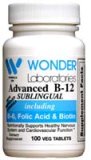 Sublingual Vitamin B12 (1000 mcg), B6 (5mg), Folic Acid(400 mcg) &amp; Biotin (25mcg) - 100 Sublingu...