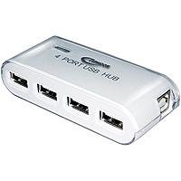 Elektronik Und Foto: Anubis Typhoon USB2.0 Mini Hub HUB USB 4P 4 x USB - A/Buchse 1 x USB/Buchse silber