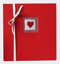 Festplatten: Silberherz Buchalbum 30x31cm 60 wei�e S. incl. 4 Seiten Textvorspann