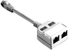 TV Ger&auml;te: Teleg�rtner T-Adapter mit Kabelanschluss Kat.5e, 2xToken Ring