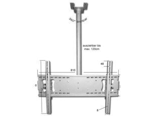 TFT Monitore: Wand Halter Wand- Decken- Halterung f�r Plasma und TFT TV bis 152cm / 60kg