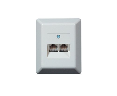 Navigationssysteme: ISDN Anschlussdose 2x RJ45 Buchse Aufputz, ohne En