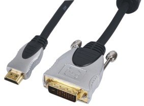 Zubeh&ouml;r: 20m HQ HDMI<->DVI-D Kabel 24+1 dual-link GOLD