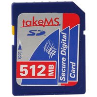 MP3 Player: Memory Solution takeMS SD 512.0 MB SecureDigital Card 512 MB