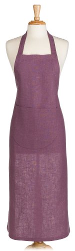 Domestique Linen Café Apron, Aubergine