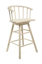 Carona Wood Swivel Barstool
