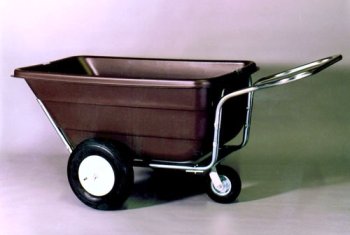 3rd Wheel Dump Cart 11.5 cu. ft. 20" Flat-Proof Spoke Wheels (Green Tub)