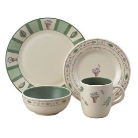 Pfaltzgraff Flower Garden 16-Piece Dinnerware Set, Service for 4 by Dinnerware