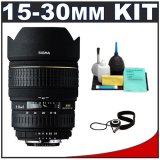 Sigma 15-30mm f/3.5-4.5 EX DG IF Aspherical Ultra Wide Angle Zoom Lens + CapKeeper Lens Cap Strap + 6-Piece Cleaning Kit - for Canon EOS Digital & Film SLR Cameras including Canon Digital Rebel XT, XTi, EOS-1D, EOS-1Ds, EOS 5D, 10D, 20D, 30D & 40D