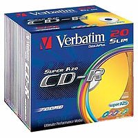 Verst&auml;rker und Receiver: Verbatim 48x 700 MB SuperAZO Colour Slim Case 20er Pack OPP Wrap CD-Rohlinge