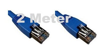 Projektoren: Patchkabel Set / 4 St�ck Netzwerkkabel RJ45 a 2 Meter / Blau