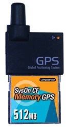 Festplatten: SysOnChip CF GPS HIGH SENSITIVE GPS-Empf�nger als CompactFlash Karte inkl. 512MB Speicher
