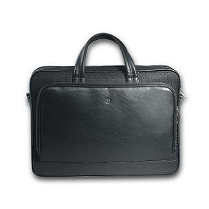 DVD Player: OI Design Laptop-Tasche XL501 man, 12 Zoll, Ledertasche in schwarz