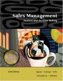 Sales Management: Analysis and Decision Making