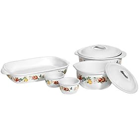 CorningWare Corelle Coordinates 7-Piece Bake-and-Serve Set, Chutney by CorningWare