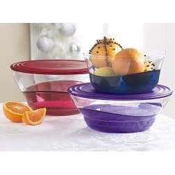 Tupperware Sheerly Elegant Three Piece Bowl Set by Tupperware