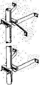 Kompaktanlagen: Kathrein ZTH 01 Mast-Halteb�gel (Paar), Wandabstand 23cm