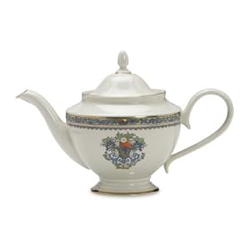 Lenox Autumn Gold Banded Ivory China Teapot with Lid by Lenox China