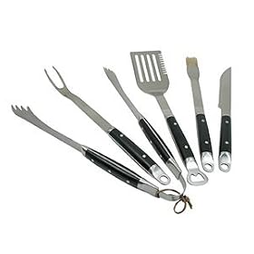 Mr. Bar-B-Q 02137BBL Barbecue Tool Set with Black Handles 5-pc. by Barbecue Tools