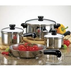 Revere 7-Piece 18 10 Stainless Steel Tri-Ply Bottom Cookware Set by Cookware Sets