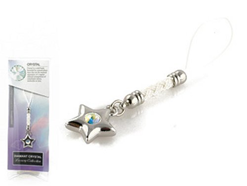 Festplatten: Swarovski Handyschmuck Stern kristallklar POT04