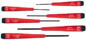 Wiha Screwdriver Set, Slotted/ Phillips, Proturn, 6 Pc