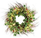 GKI Bethlehem Lighting Holly Collection 24 inch Wreath 35L CL - 100022115/100022115