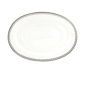 Lenox Pearl Platinum Bone China Sauce Boat Stand by Lenox