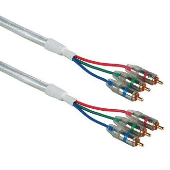 Heimkinosysteme: HomeTheatre YUV-Verbindungskabel 3 Cinch-Stecker - 3 Cinch-St. "White Stream" 1,5m