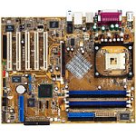 Elektronik und Foto: Asus P4P800 Deluxe Sockel 478 AT-Mainboard