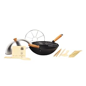 Joyce Chen J22-9938 Pro Chef 14 Inch 10 Piece Xylan� Non-Stick Wok Set by Woks
