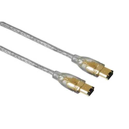 Heimkinosysteme: Hama 2,0 m Firewire-Kabel 6pol-6pol Transparent