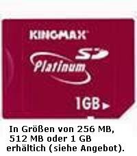 Kompaktanlagen: Kingmax Secure Digital MB Speicherkarte