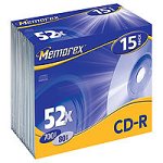 MP3 Player: Memorex CD-R80 15Pk. CD Rohling 80min 700MB 52xSpeed Slim JewelCase