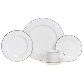 Royal Doulton Simply Platinum 45-Piece Dinnerware Set, Service for 8 by Dinnerware